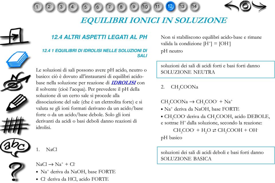 IDROLISI con il solvente (cioè l acqua).