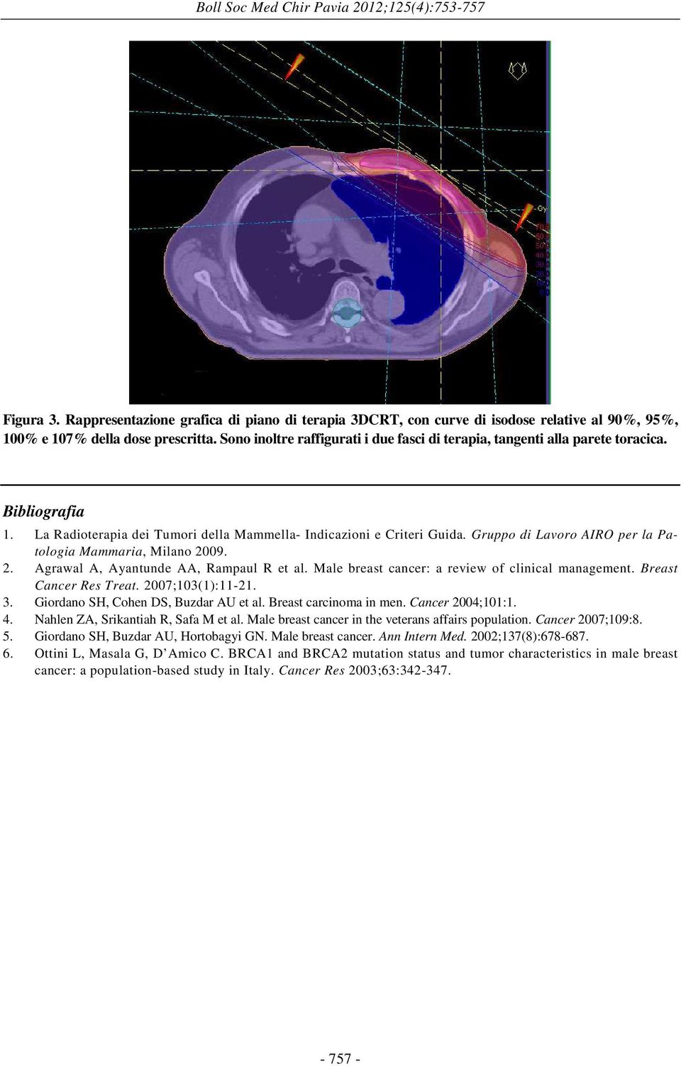 Gruppo di Lavoro AIRO per la Patologia Mammaria, Milano 2009. 2. Agrawal A, Ayantunde AA, Rampaul R et al. Male breast cancer: a review of clinical management. Breast Cancer Res Treat.