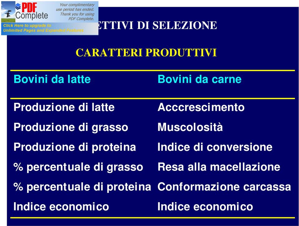 di proteina Indice di conversione % percentuale di grasso Resa alla