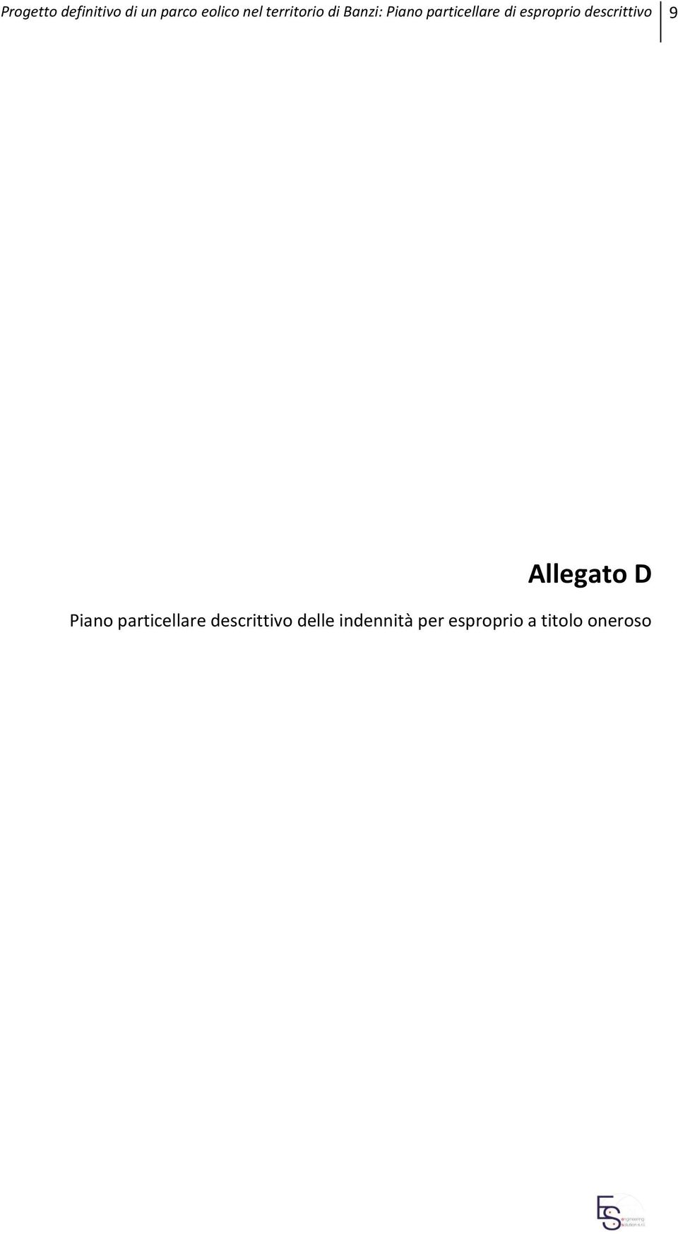 esproprio descrittivo 9 Allegato D Piano