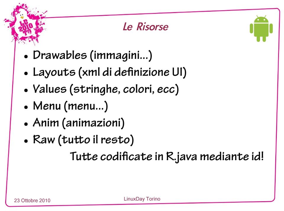 (stringhe, colori, ecc) Menu (menu.