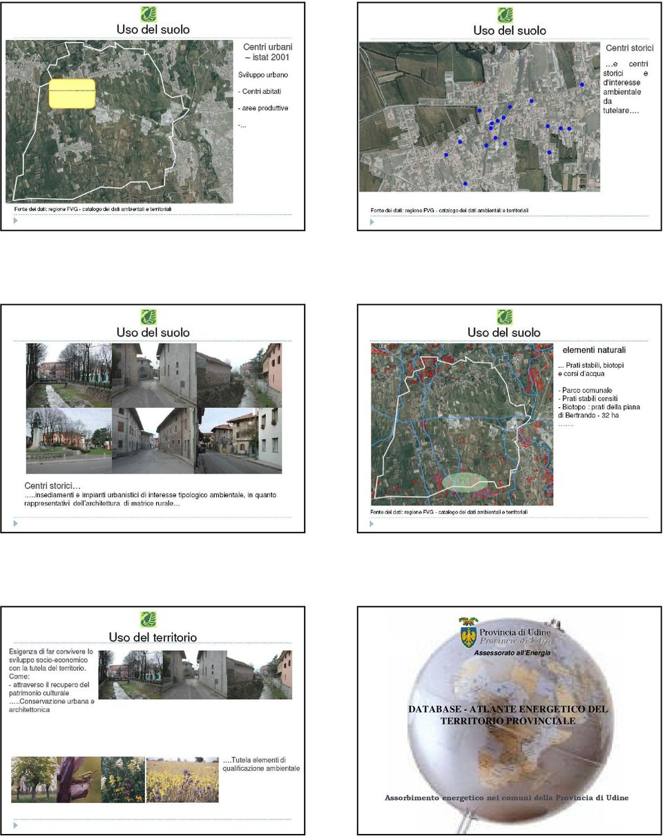 dati: regione FVG - catalogo dei dati ambientali e territoriali DATABASE -