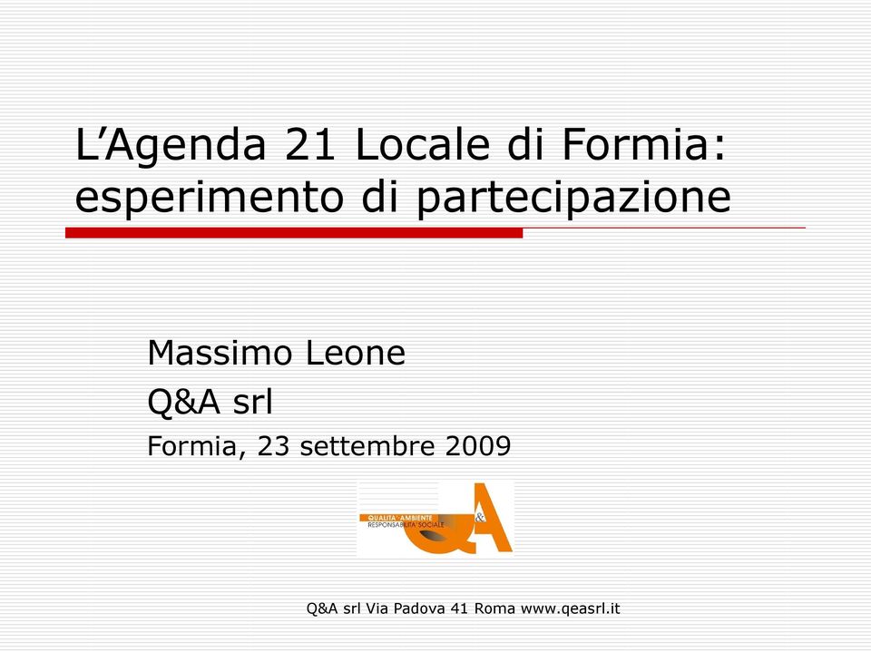 Massimo Leone Q&A srl Formia,