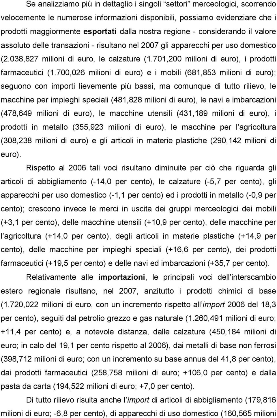 701,200 milioni di euro), i prodotti farmaceutici (1.