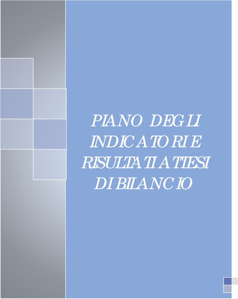 bilancio PIANO DEGLI