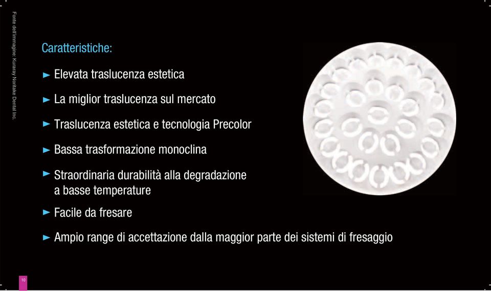 Traslucenza estetica e tecnologia Precolor Bassa trasformazione monoclina Straordinaria