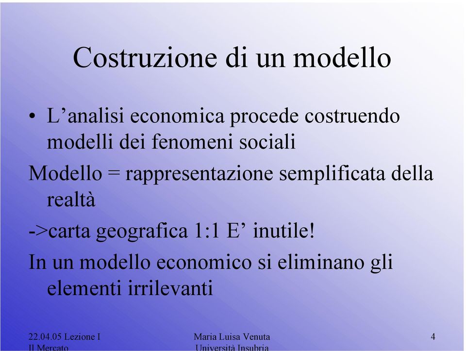 della realtà ->carta geografica 1:1 E inutile!