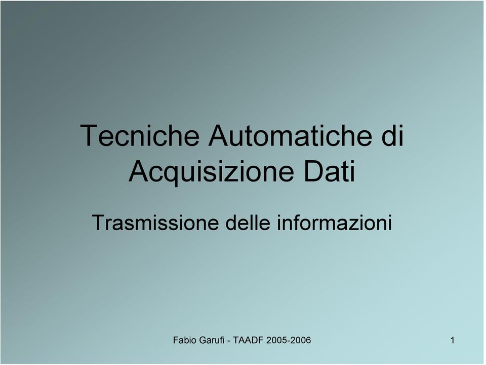 Trasmissione delle