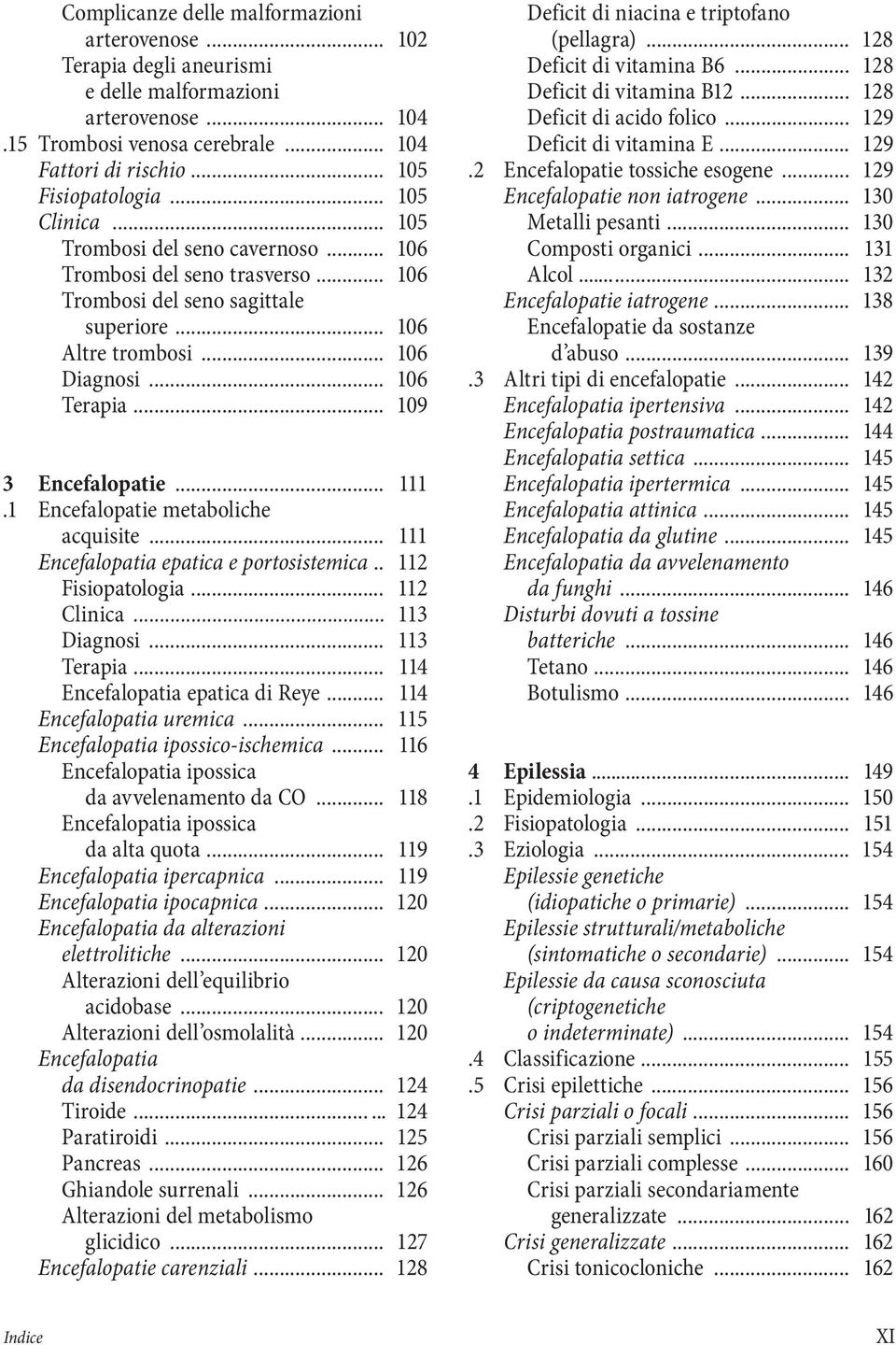 .. 109 3 Encefalopatie... 111.1 Encefalopatie metaboliche acquisite... 111 Encefalopatia epatica e portosistemica.. 112 Fisiopatologia... 112 Clinica... 113 Diagnosi... 113 Terapia.