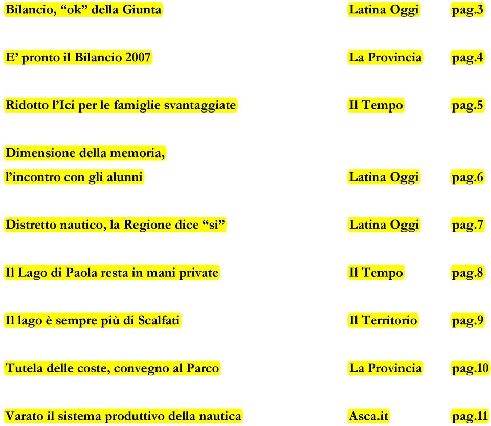 5 Dimensione della memoria, l incontro con gli alunni Latina Oggi pag.