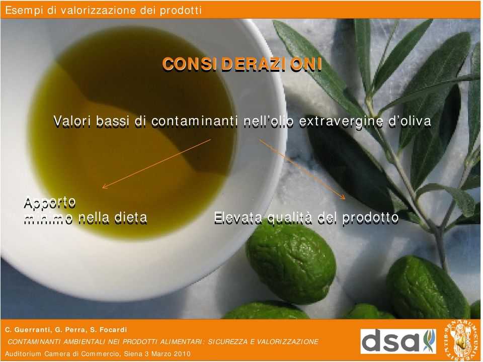 contaminanti nell olio extravergine d