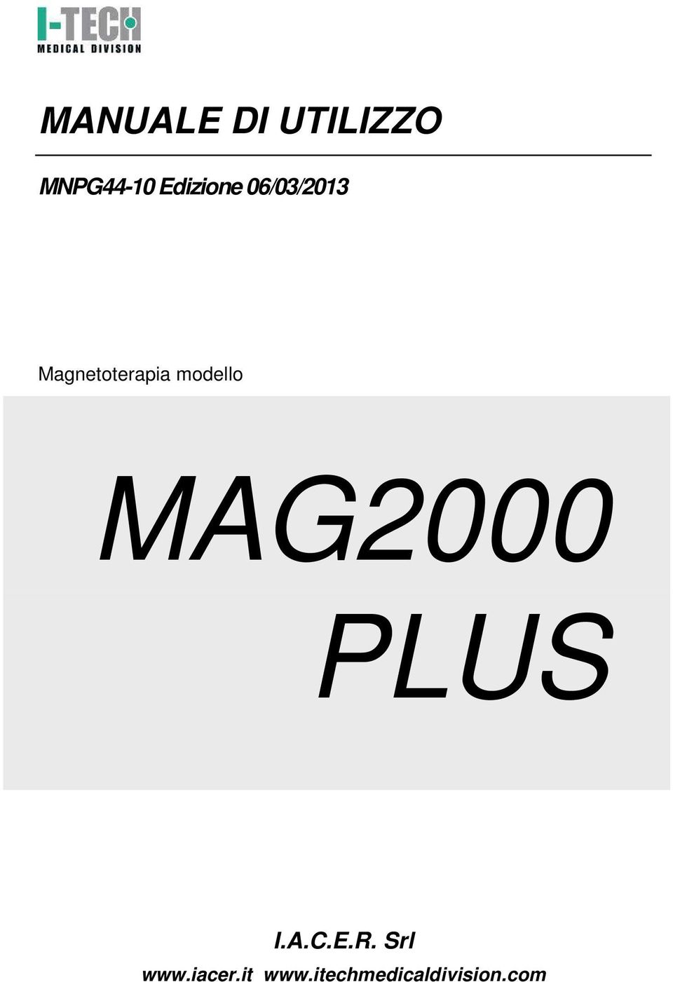 modello MAG2000 PLUS I.A.C.E.R.