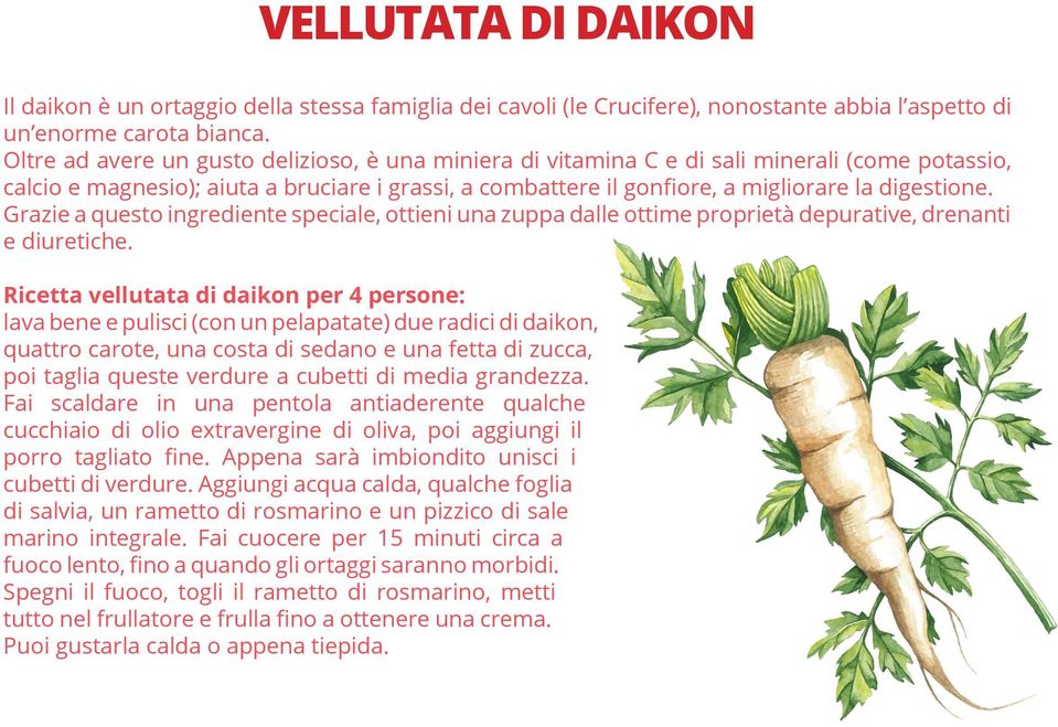 Grazie a questo ingrediente speciale, ottieni una zuppa dalle ottime proprietà depurative, drenanti e diuretiche.