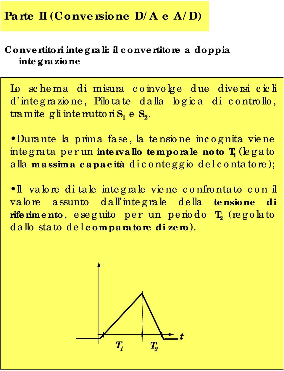 Durae la prima fase, la esioe icogia viee iegraa per u iervallo emporale oo (legao alla massima capacià di coeggio del