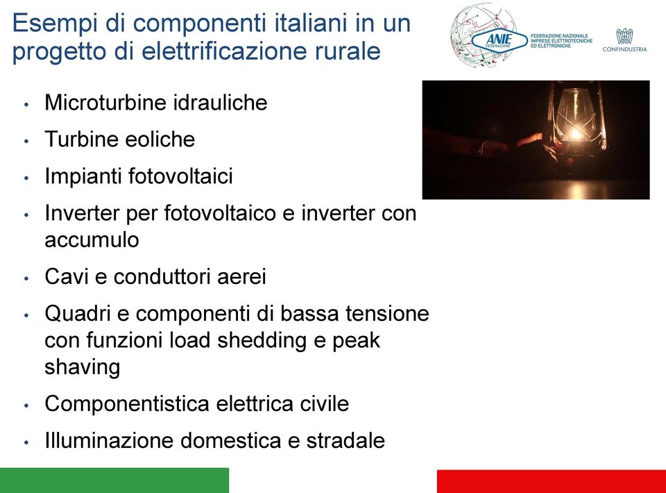 con accumulo Cavi e conduttori aerei Quadri e componenti di bassa tensione con funzioni