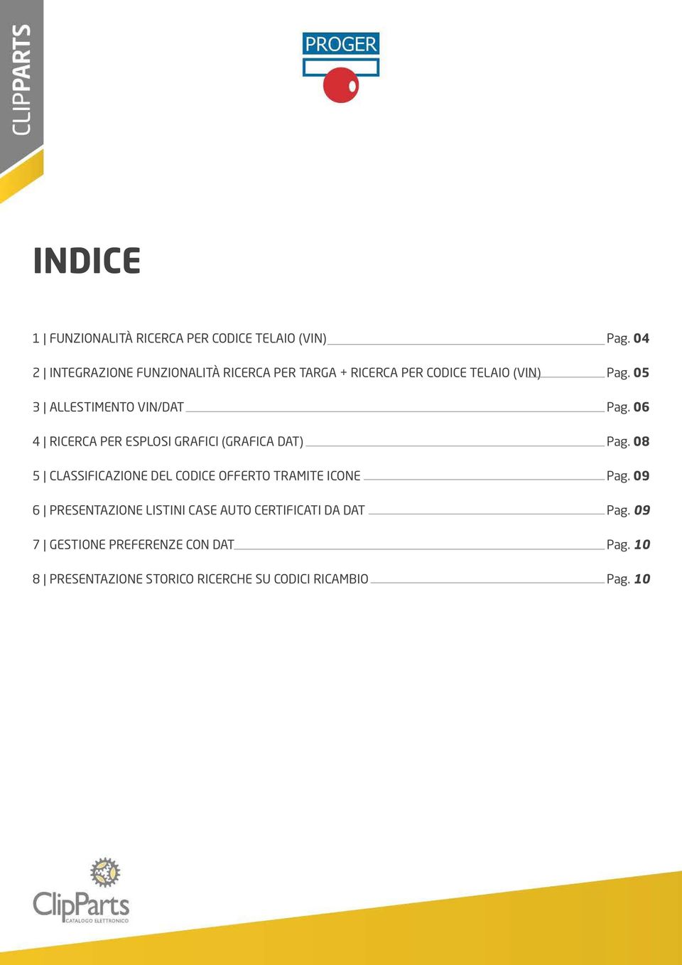 CODICE OFFERTO TRAMITE ICONE 6 PRESENTAZIONE LISTINI CASE AUTO CERTIFICATI DA DAT 7 GESTIONE PREFERENZE CON DAT