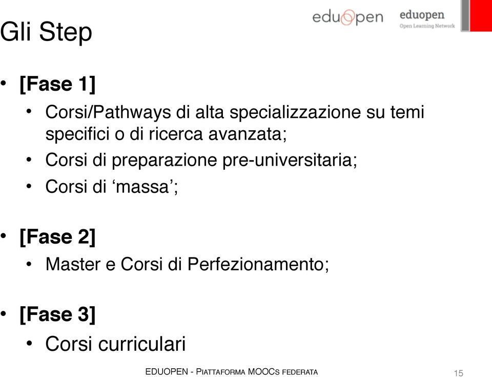 preparazione pre-universitaria; Corsi di massa ; [Fase 2]