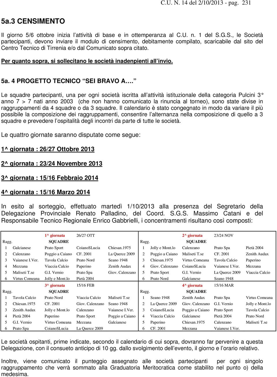 G.S., le Società partecipanti, devono inviare il modulo di censimento, debitamente compilato, scaricabile dal sito del Centro Tecnico di Tirrenia e/o dal Comunicato sopra citato.