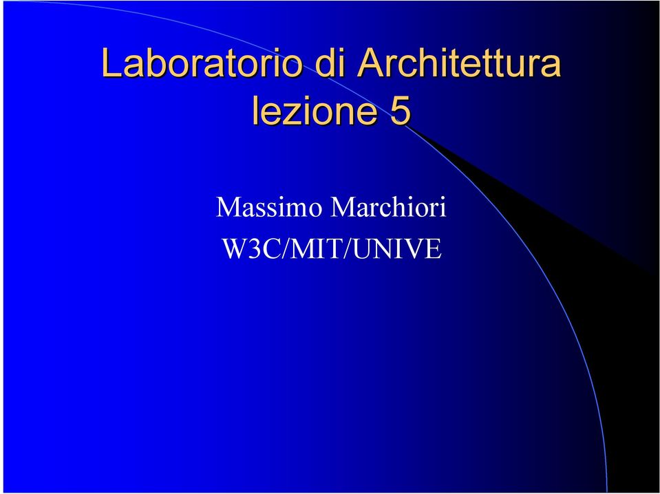 lezione 5 Massimo