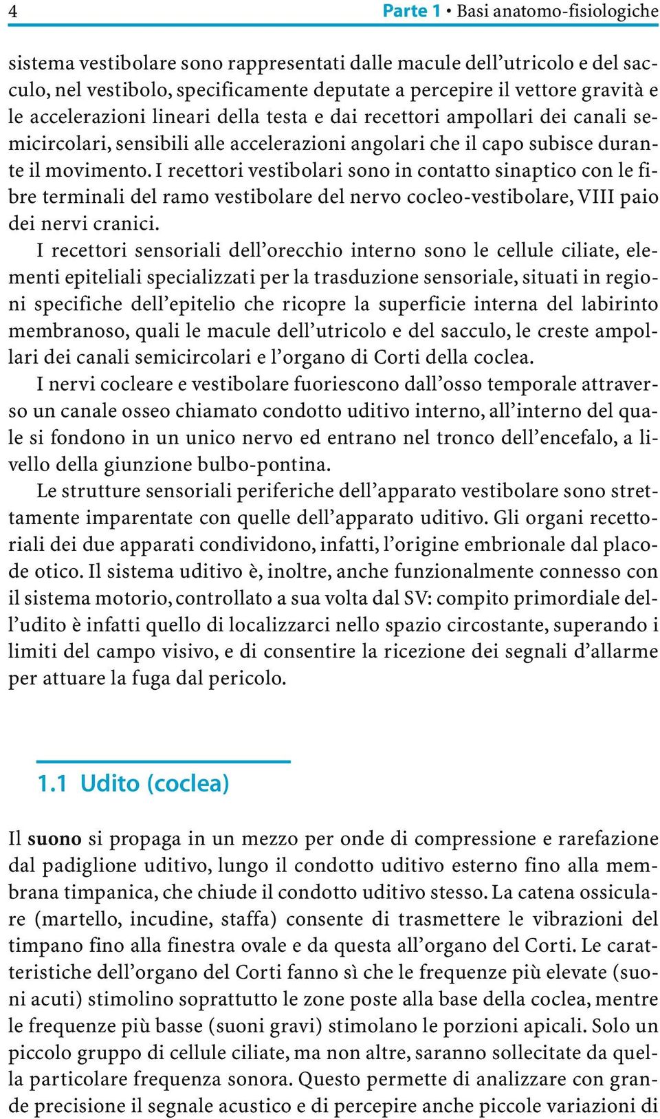 I recettori vestibolari sono in contatto sinaptico con le fibre terminali del ramo vestibolare del nervo cocleo-vestibolare, VIII paio dei nervi cranici.