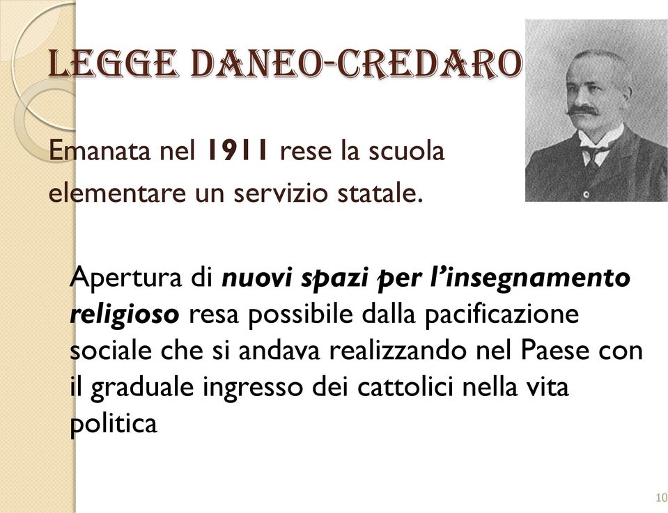 Apertura di nuovi spazi per l insegnamento religioso resa possibile