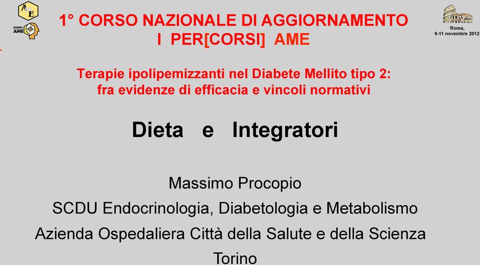 vincoli normativi Dieta e Integratori Massimo Procopio SCDU