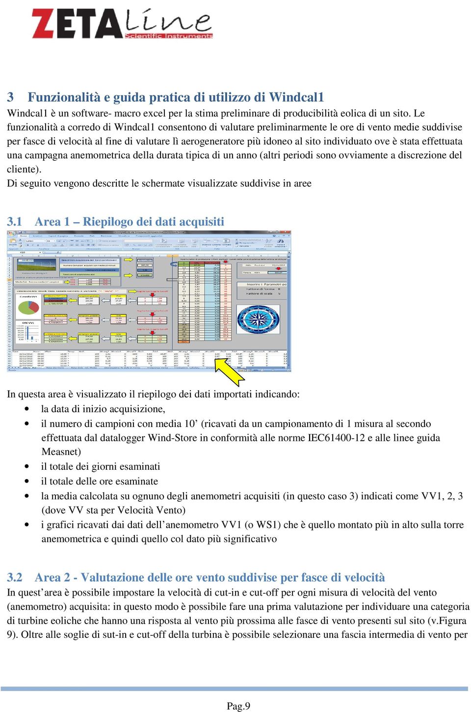 ove è stata effettuata una campagna anemometrica della durata tipica di un anno (altri periodi sono ovviamente a discrezione del cliente).