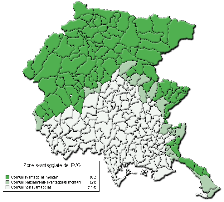 PROGRAMMA DI SVILUPPO RURALE 2007-2013 ALLEGATO 2 LE ZONE SVANTAGGIATE DELLA REGIONE FRIULI VENEZIA GIULIA Le zone agricole svantaggiate