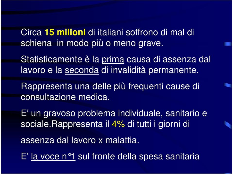 Rappresenta una delle più frequenti cause di consultazione medica.