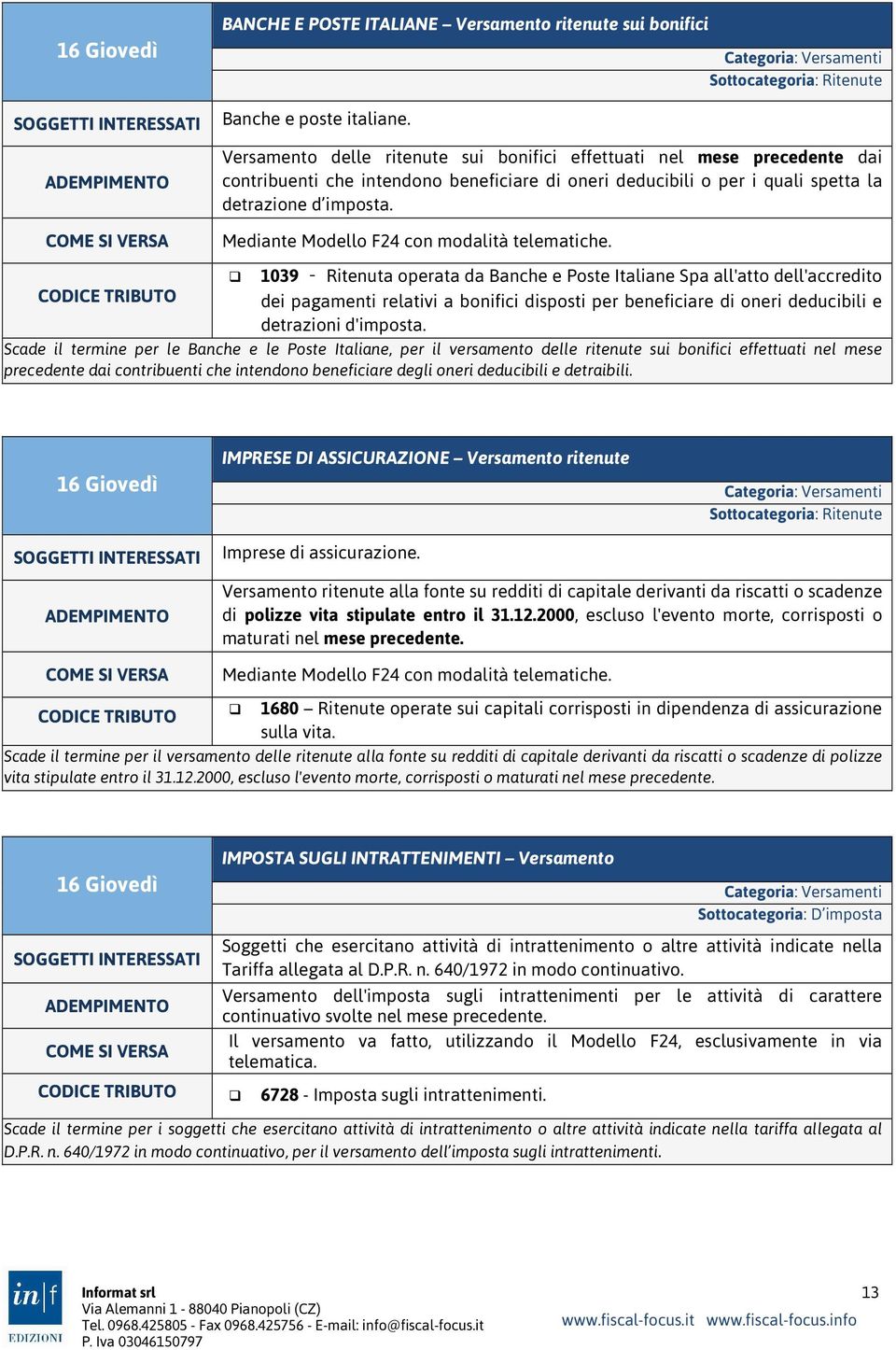 spetta la detrazione d imposta. Mediante Modello F24 con modalità telematiche.