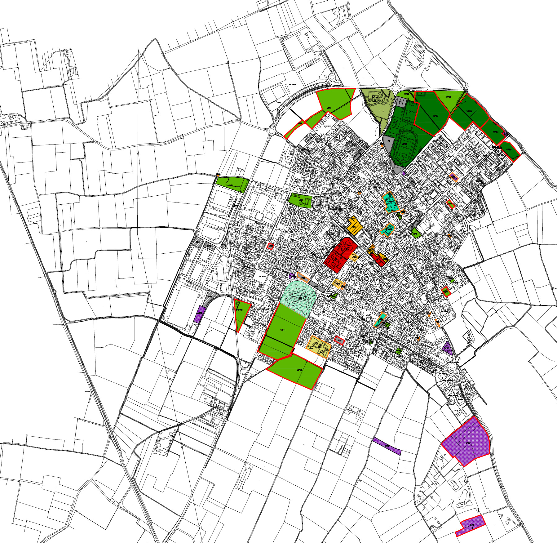 Comune di Casorate Primo (PV) Figura 5 Localizzazione delle Aree a Servizi esistenti e previste Quanto alla dislocazione sul territorio, come evidenziato dalle carte si riscontra una relativa