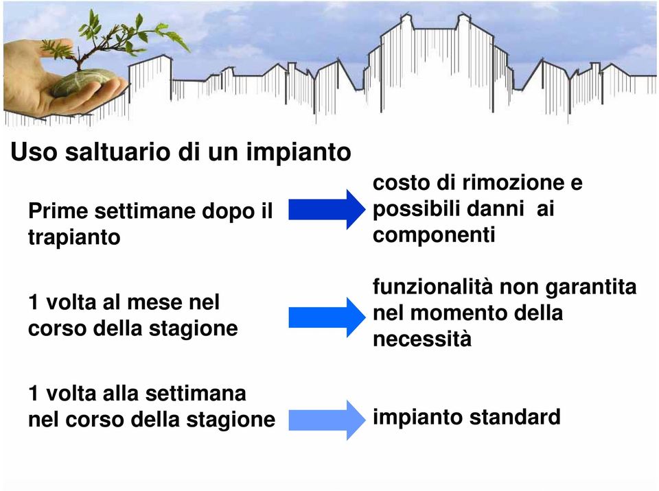 corso della stagione costo di rimozione e possibili danni ai