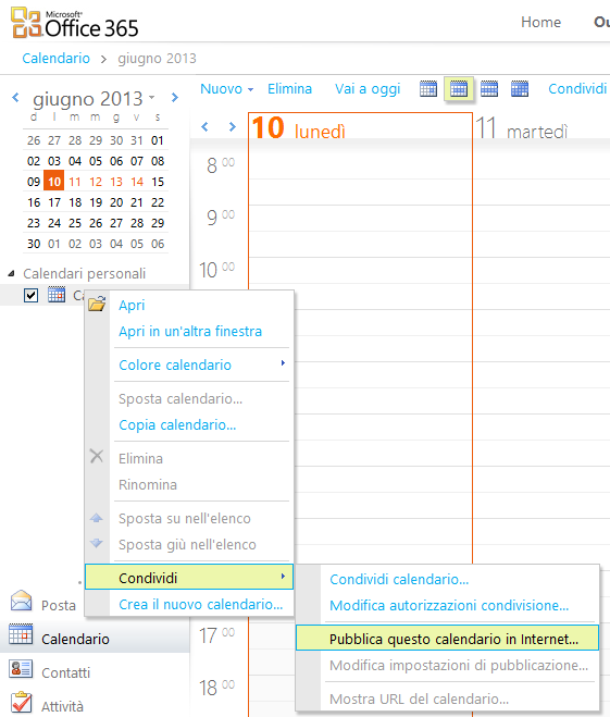 Appendice C Calendario Pubblicazione in Internet: Verranno generati dei collegamenti al calendario