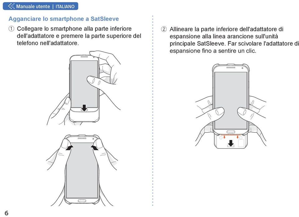 telefono nell'adattatore.