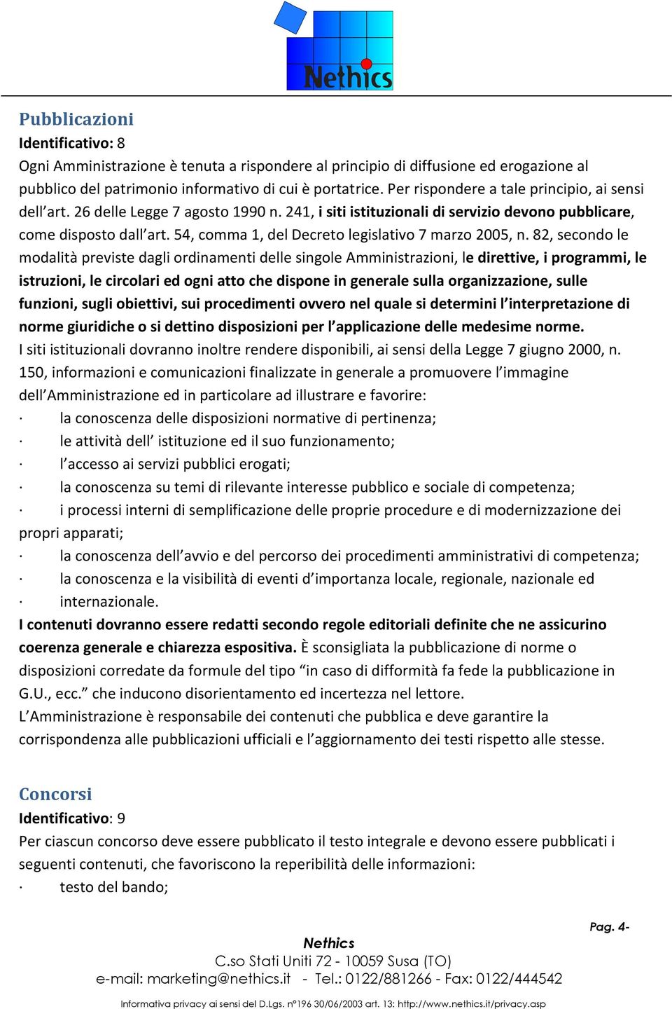 54, comma 1, del Decreto legislativo 7 marzo 2005, n.