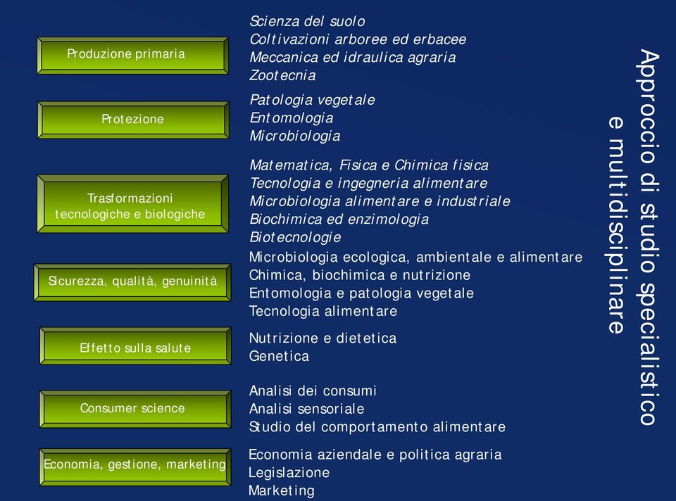 Microbiologia alimentare e industriale Biochimica ed enzimologia Biotecnologie Microbiologia ecologica, ambientale e alimentare Chimica, biochimica e nutrizione Entomologia e patologia vegetale