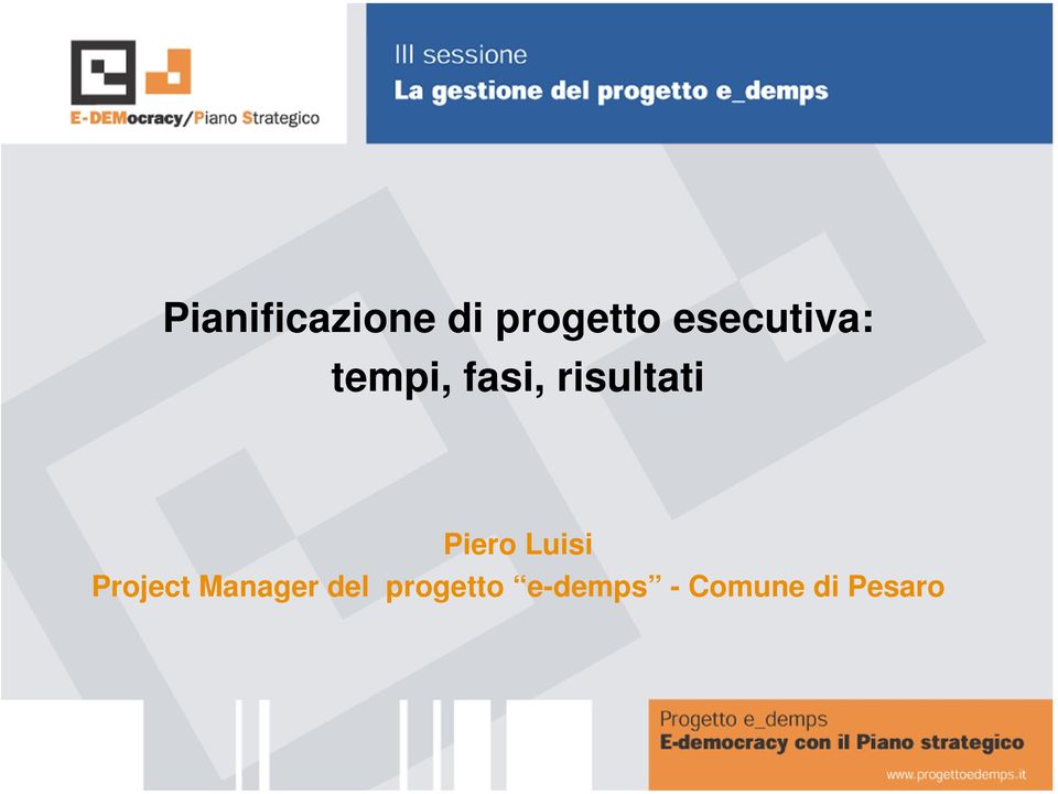 risultati Piero Luisi Project
