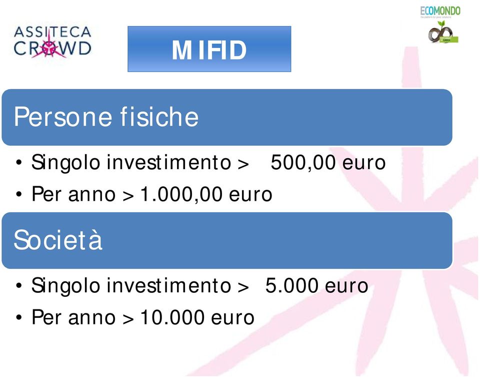 > 1.000,00 euro Società Singolo