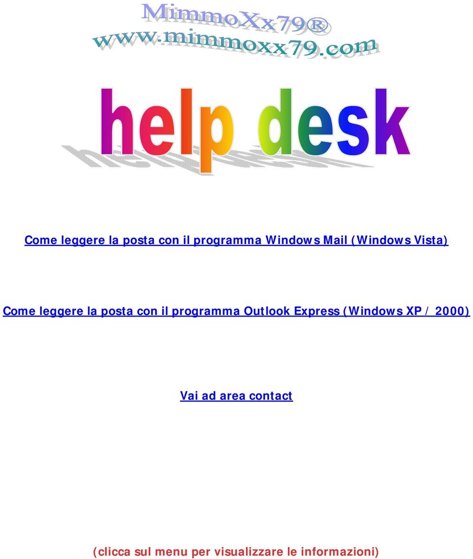 programma Outlook Express (Windows XP / 2000) Vai ad