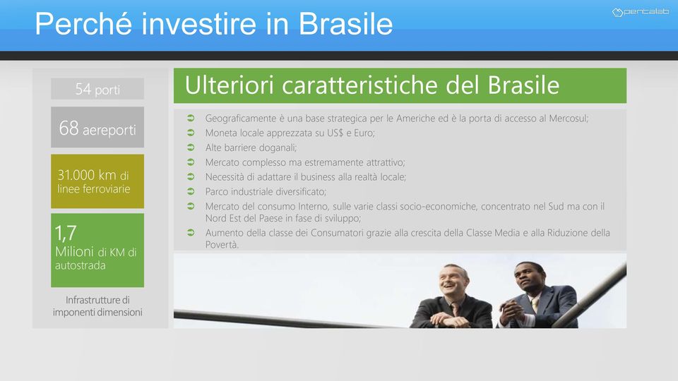 apprezzata su US$ e Euro; Alte barriere doganali; Mercato complesso ma estremamente attrattivo; Necessità di adattare il business alla realtà locale; Parco industriale