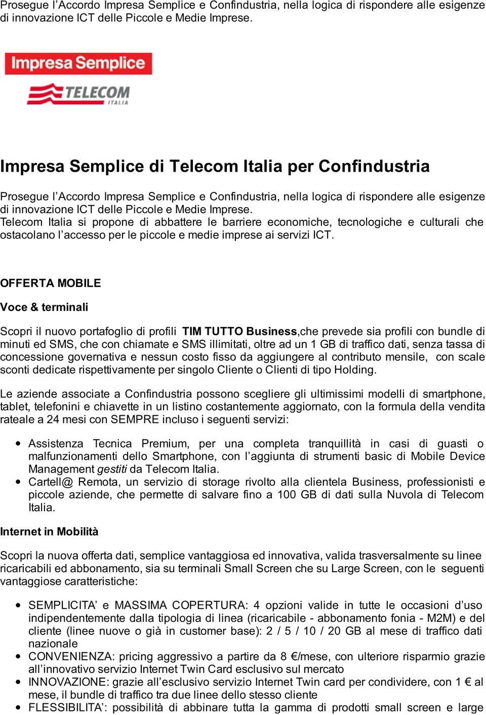 ai servizi ICT.