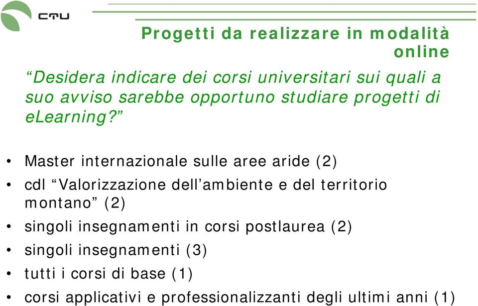 Master internazionale sulle aree aride (2) cdl Valorizzazione dell ambiente e del territorio montano (2)