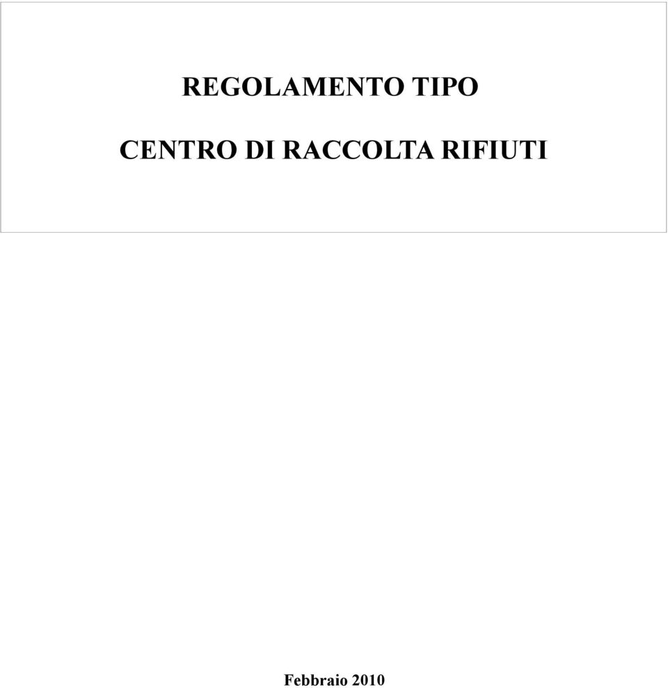 RACCOLTA