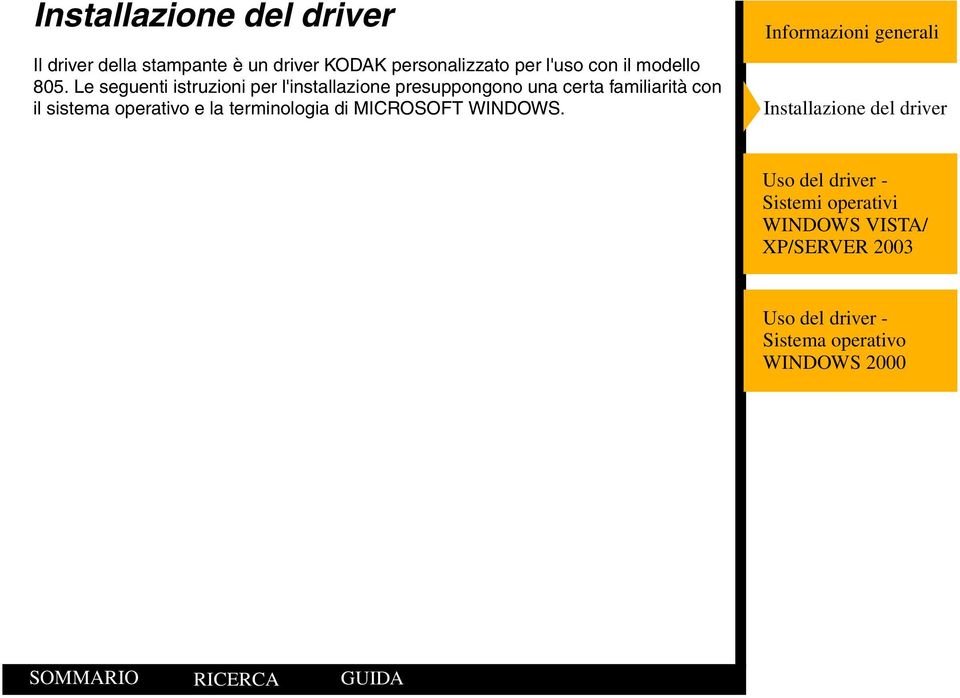 Le seguenti istruzioni per l'installazione presuppongono