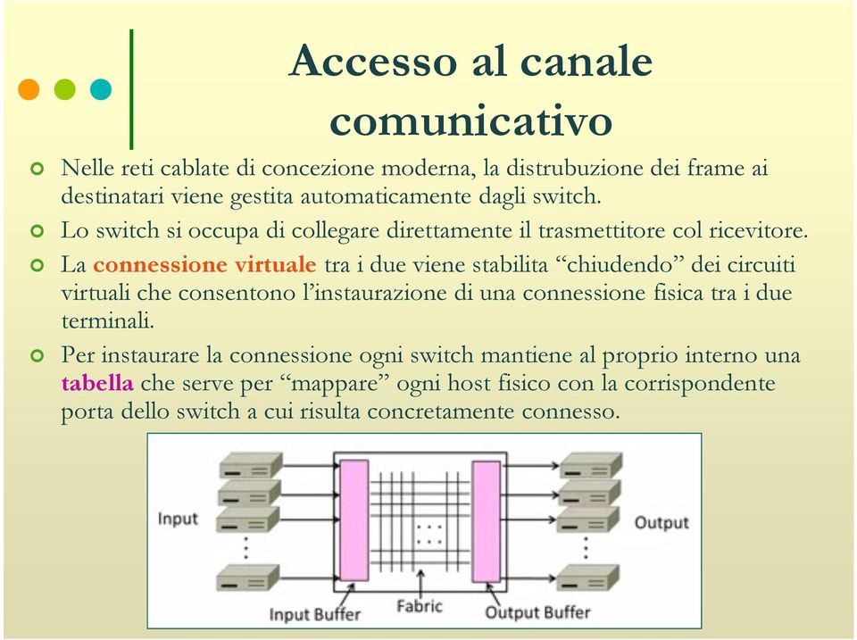 La connessione virtualetra i due viene stabilita chiudendo dei circuiti virtuali che consentono l instaurazione di una connessione fisica tra i due