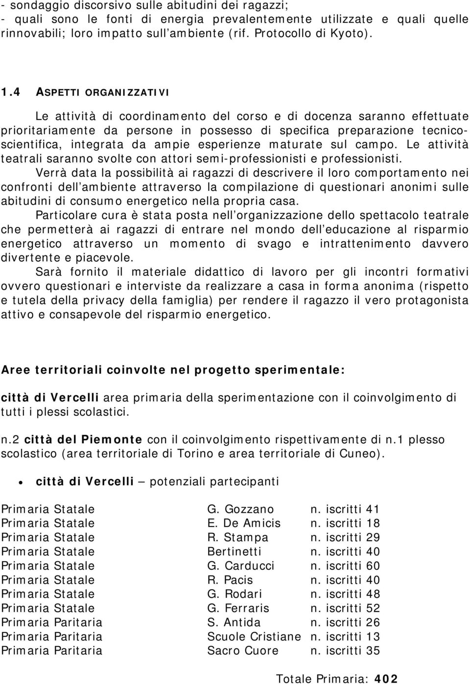 esperienze maturate sul campo. Le attività teatrali saranno svolte con attori semi-professionisti e professionisti.