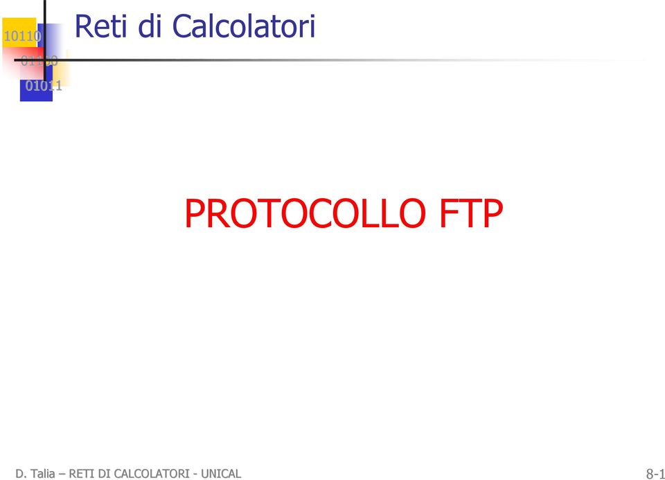 PROTOCOLLO FTP D.