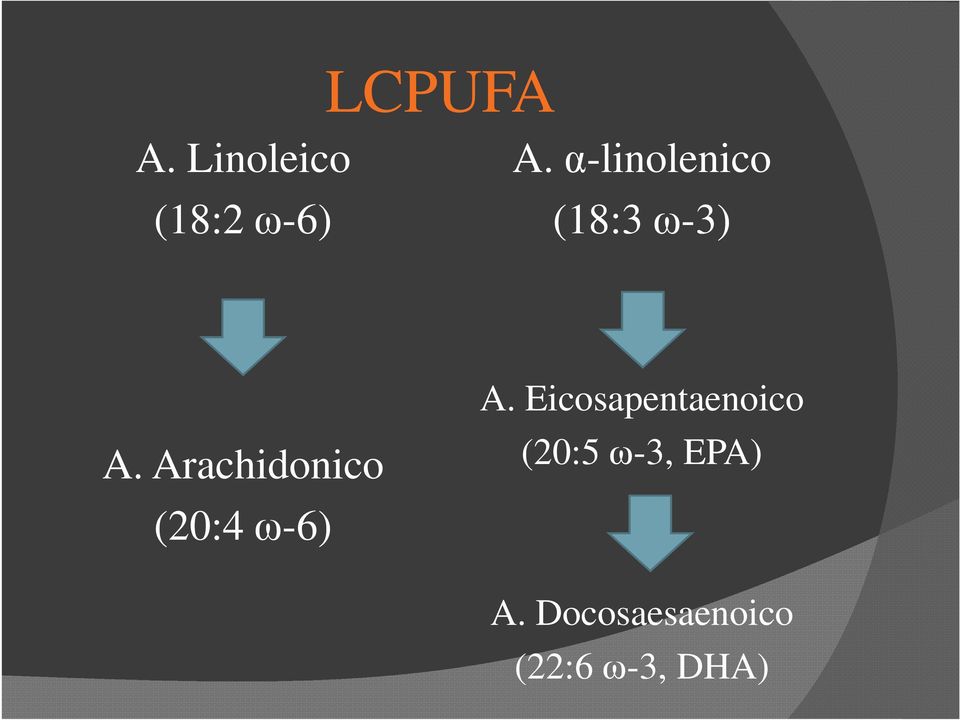 Arachidonico (20:4 ω-6) A.