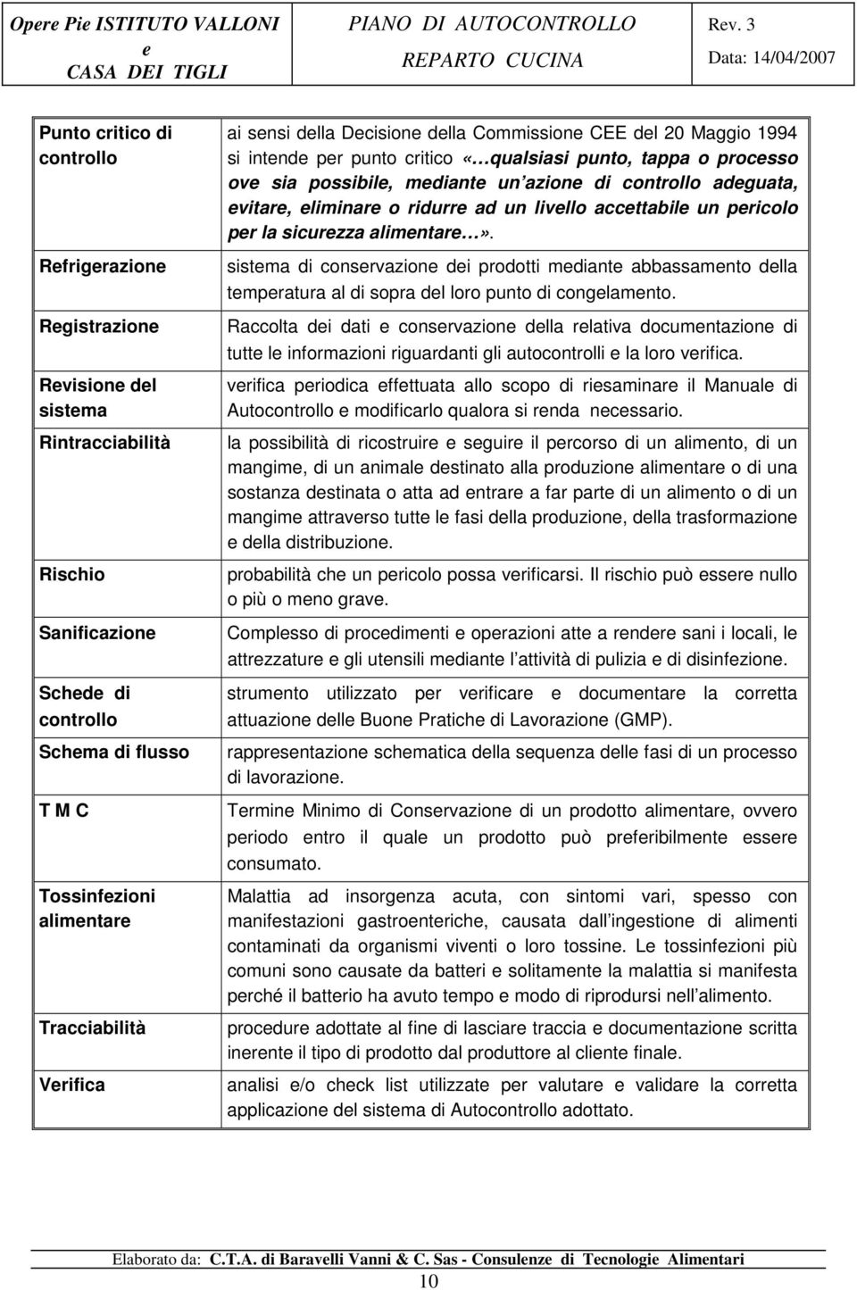 vitar, liminar o ridurr ad un livllo accttabil un pricolo pr la sicurzza alimntar». sistma di consrvazion di prodotti mdiant abbassamnto dlla tmpratura al di sopra dl loro punto di conglamnto.