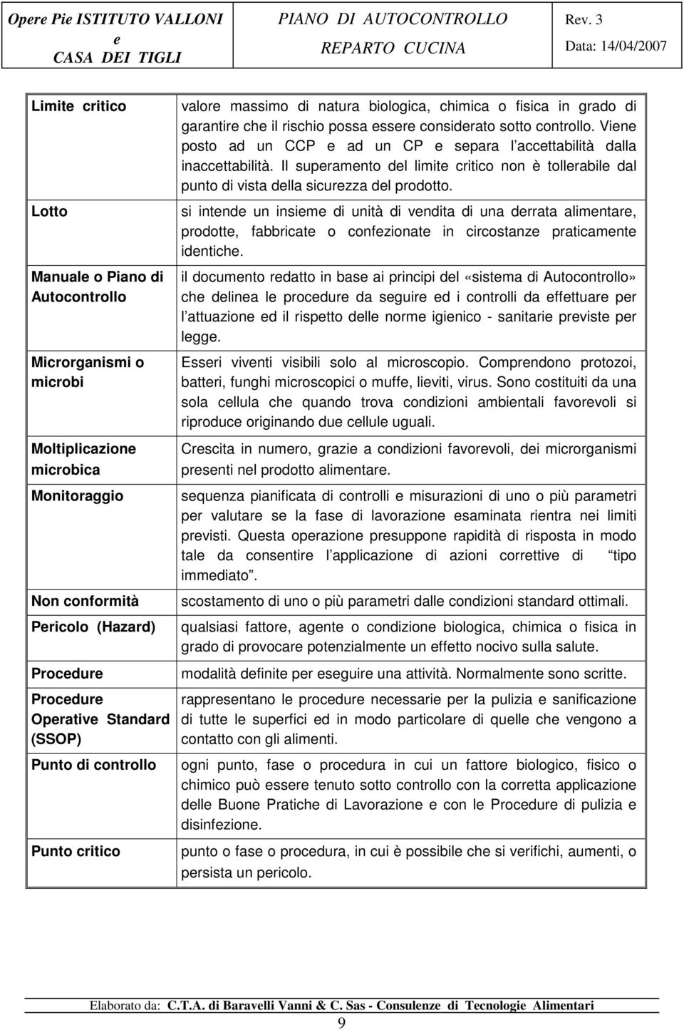 Vin posto ad un CCP ad un CP spara l accttabilità dalla inaccttabilità. Il supramnto dl limit critico non è tollrabil dal punto di vista dlla sicurzza dl prodotto.